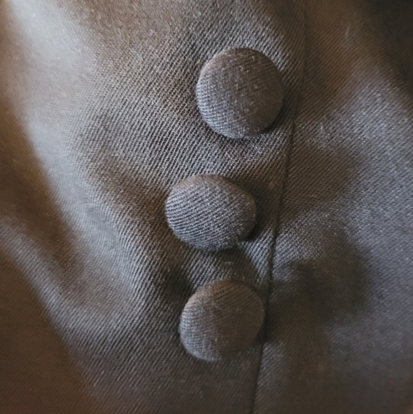 Wah Maker Men's Frock Black Long Coat Vintage Business Casual Western - Picture 7 of 8